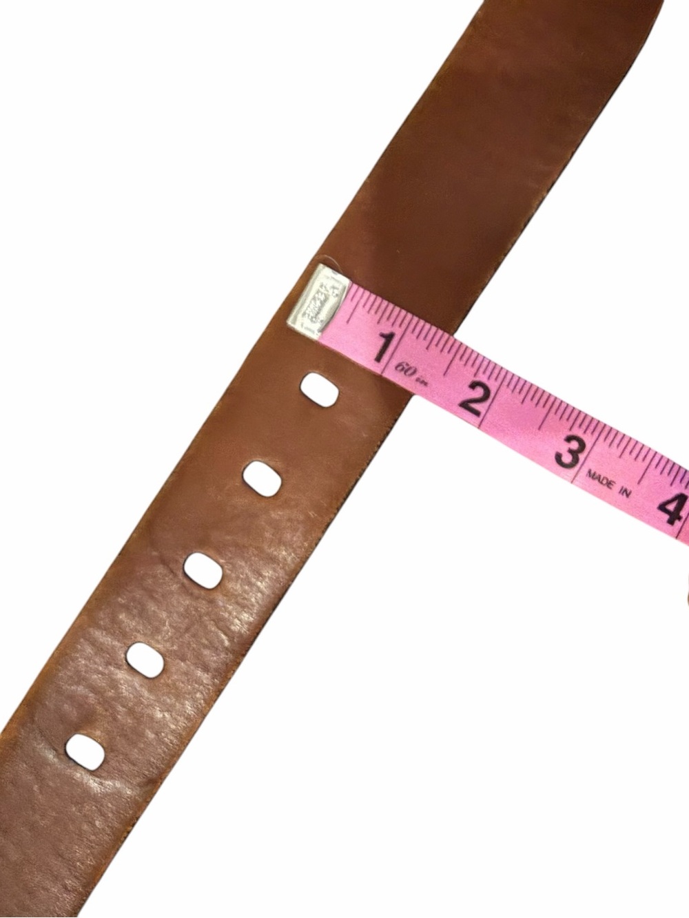 Silpada Designs Brown Genuine Leather Belt Silver Buckle Size XL Women’s - Picture 5 of 8